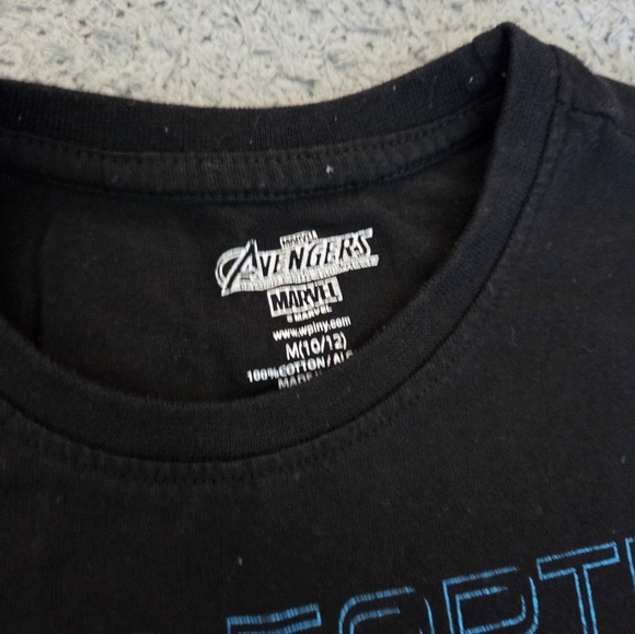 Marvel Black T-Shirt with Blue Graphic - Picture 3 of 4